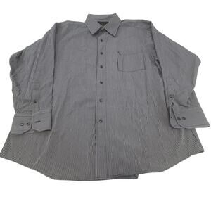 Donald J Trump signature collection men's dress shirt stripes Size 17 32/33